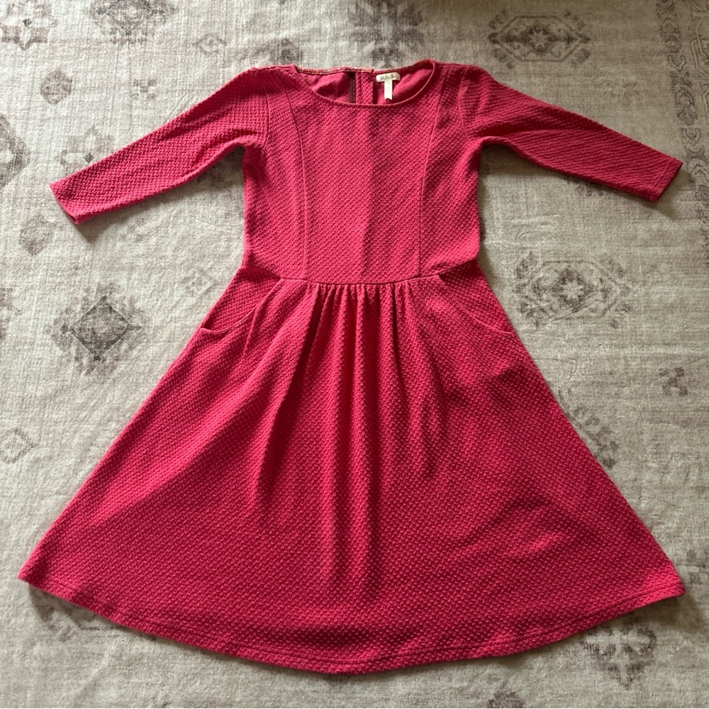 Matilda Jane Friends Forever Virginia A-Line Fit And Flare Textured Dress Size S - Picture 4 of 16